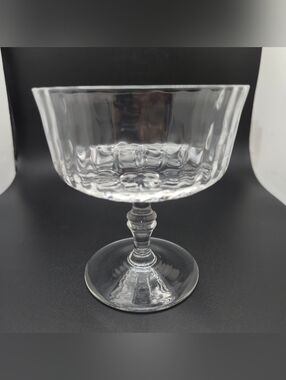 Vintage Lenox USA Clear Glass Footed Sherbet Dessert Dish Pedestal Bowl